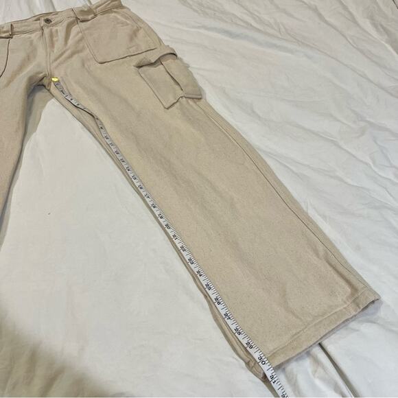 White Fox Off White Canvas straight Leg Cargo pants sz XL - Picture 9 of 14